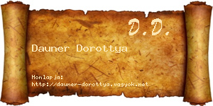 Dauner Dorottya névjegykártya